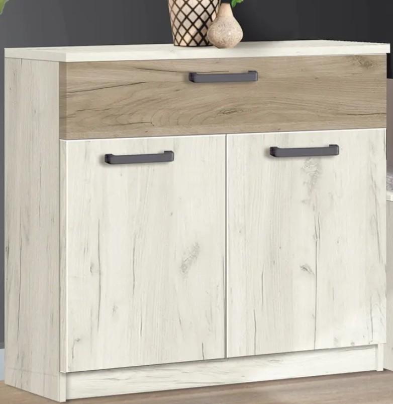Comoda Modern Karolina 80cm Craft Oak White/Craft Oak Gray