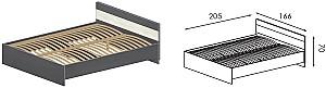 Pat Modern Komfi 160x200 Gri/Stejar Craft Alb