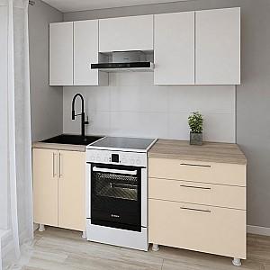 Set mobila bucatarie Smartex K2 200 cm Alb / Ivory