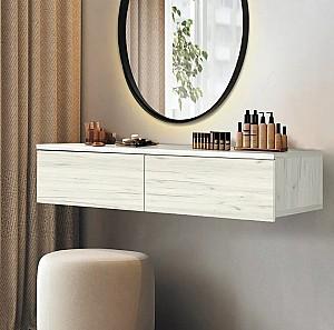 Masa de machiaj Modern Komfi suspendat 80cm Stejar Craft Alb