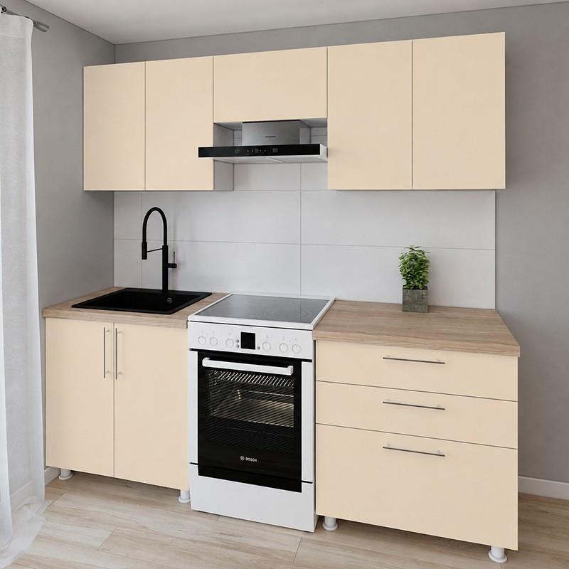 Set mobila bucatarie Smartex K2 220 cm Ivory