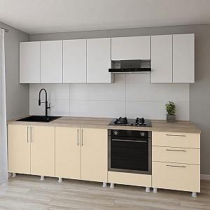 Set mobila bucatarie Smartex K4 300 cm Alb / Ivory