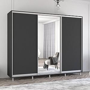 Dulap-cupe Mobildor Lux Aron 260 (1 oglinda, 2 PAL) Antracit