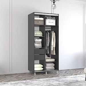Dulap-cupe Mobildor Lux Aron 190 (1 oglinda, 1 PAL) Antracit