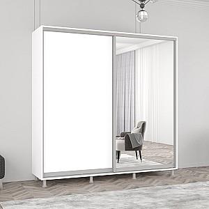 Dulap-cupe Mobildor Lux Aron 220 (1 oglinda, 1 PAL) Alb