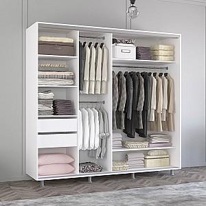 Dulap-cupe Mobildor Lux Aron 200 (1 oglinda, 1 PAL) Alb