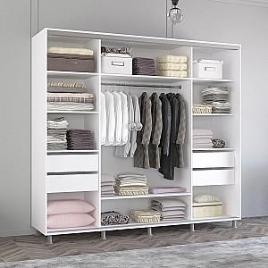 Dulap-cupe Mobildor Lux Aron 270 (3 oglinzi) Alb