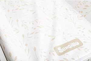 Saltea de infasat Sensillo Beige Leaf 70x50x9.5 cm