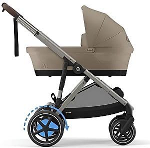 Carucior pentru gemeni Cybex e-Gazelle S TPE Almond Beige