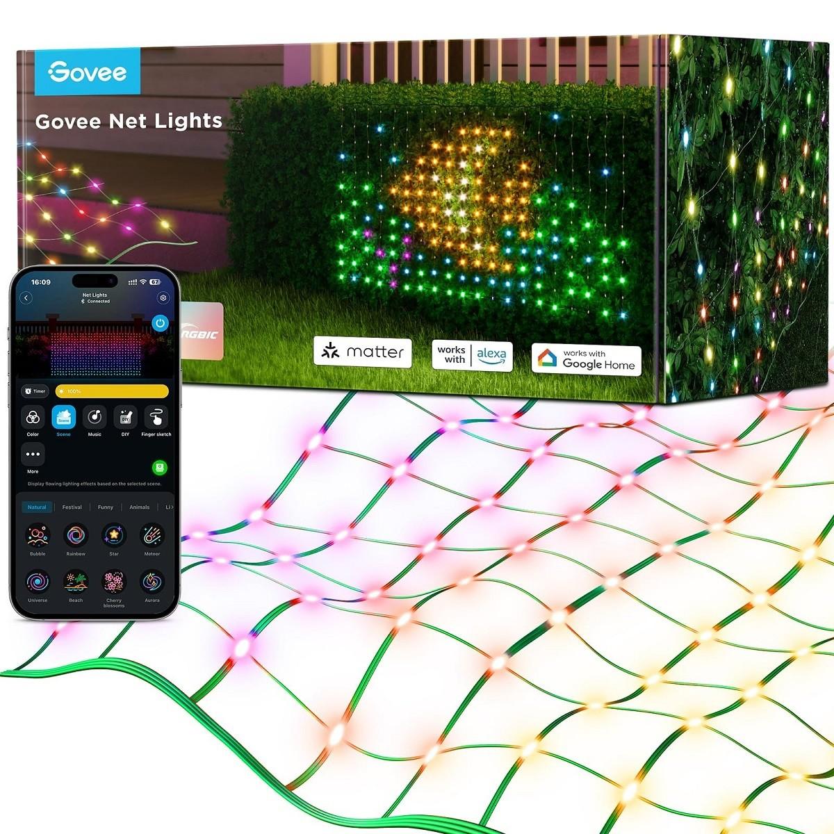 Iluminare inteligenta GOVEE RGBIC Net Lights