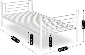 Pat copii Mebel Elite Rodez 90x200 White