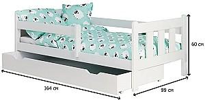 Pat copii Halmar Marinella 80x160 White