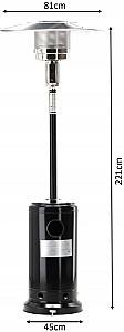 Incalzitor pe gaz Chomik GAZ6356 Black/Inox