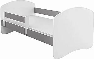 Pat copii Acma Meble Acma II 80x160 bariera/saltea 7cm White/Gray