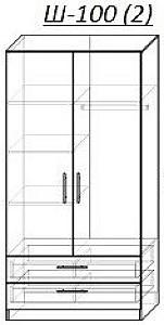 Dulap PS ST-100 (2 sert.) + Antresol Toffi / Bej