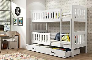Pat copii BMS Group Kubus sertar/saltea 90x190 Alb