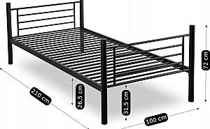Pat copii Mebel Elite Rodez 90x200 Black
