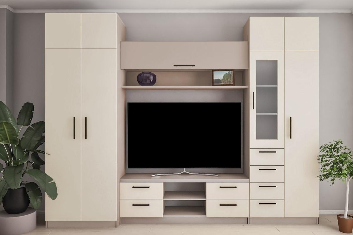 Living PS Elina T (TV-1.2 m, vitrină) 2.8 m Toffi / Bej