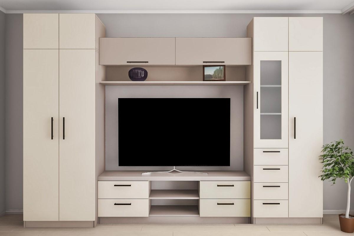 Living PS Elina T (TV-1.8 m, vitrină) 3.4 m Toffi / Bej