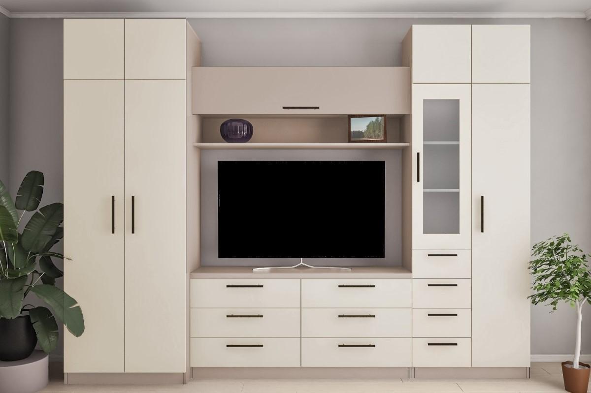 Living PS Elina KT (TV-1.5 m, vitrină) 3.1 m Toffi / Bej