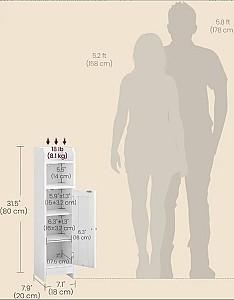 Dulap de baie Vasagle BBC310W01 White