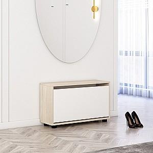 Dulap pentru incaltaminte Mobildor Lux Leo 60 1D (60x27x47H cm) Stejar Sonoma / Alb