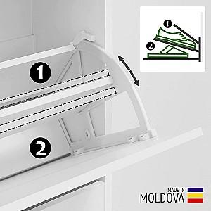 Dulap pentru incaltaminte Mobildor Lux Leo 60 1D (60x27x47H cm) Stejar Sonoma / Alb