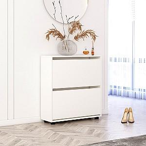 Dulap pentru incaltaminte Mobildor Lux Leo 60 2D (60x27x86H cm) Alb