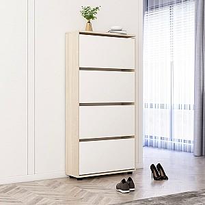 Dulap pentru incaltaminte Mobildor Lux Leo 60 4D (60x27x164H cm) Stejar Sonoma / Alb