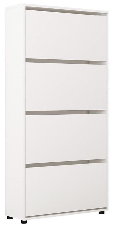 Dulap pentru incaltaminte Mobildor Lux Leo 60 4D (60x27x164H cm) Alb