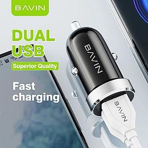 Incarcator auto BAVIN PC862MI + Cable Micro-USB Black