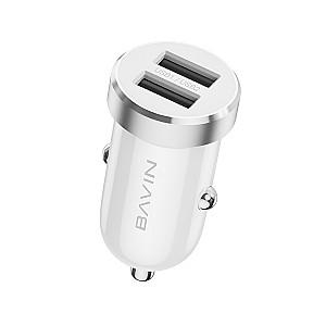 Incarcator auto BAVIN PC862MIWH + Cable Micro-USB White