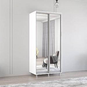 Dulap-cupe Mobildor Lux Aron-P 100 (2 oglinzi) Alb