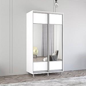 Dulap-cupe Mobildor Lux Aron 120 (2 oglinzi K1-orizontal) Alb