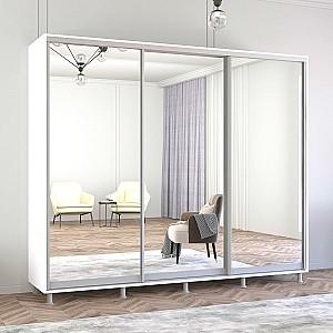 Dulap-cupe Mobildor Lux Aron 260 (3 oglinzi) Alb