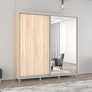 Dulap-cupe Mobildor Lux Aron 210 (1 oglinda, 1 PAL) Stejar Sonoma