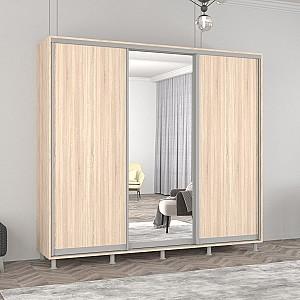 Dulap-cupe Mobildor Lux Aron 240 (1 oglinda, 2 PAL) Stejar Sonoma