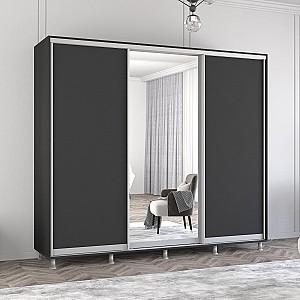 Dulap-cupe Mobildor Lux Aron 240 (1 oglinda, 2 PAL) Antracit