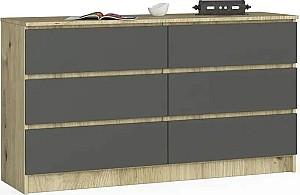 Comoda Akord K140 6SZ Artisan Oak/Graphite Gray