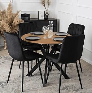 Masa Mebel Elite Lauren 80 Stejar auriu (Bej)/Negru