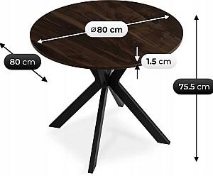 Masa Mebel Elite Lauren 80 Nuc (Maro)/Negru