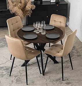 Masa Mebel Elite Lauren 80 Nuc (Maro)/Negru