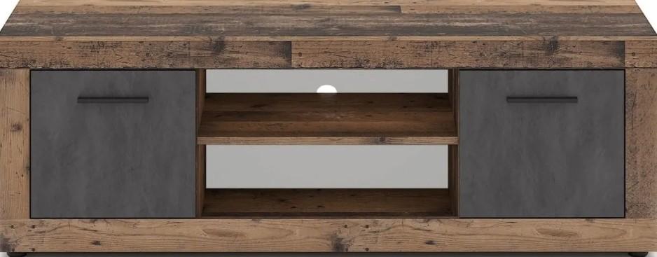 Tumba pentru televizor Mebel Elite Blago 140cm Dark Oak/Graphite