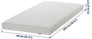 Saltea IKEA Afjall 80x200 Fermitate Medie Alb
