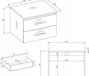 Dulap sub lavoar TopEshop Nel 60 White