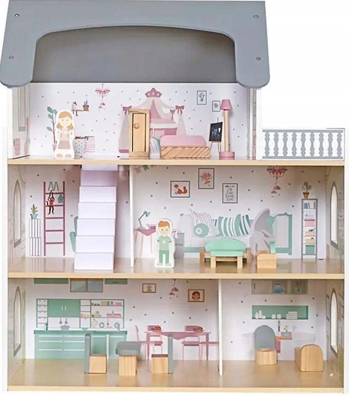Casuta pentru papusi Gotel B70S White/Grey/Natural