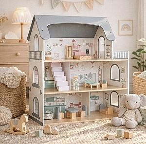 Casuta pentru papusi Gotel B70S White/Grey/Natural
