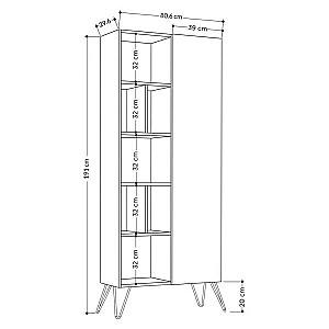 Dulap DECO Jedda White/Sapphire Oak