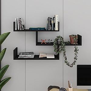 Raft de perete DECO Tibet Black Wood