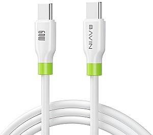 USB сablu BAVIN CB412TT Type-C to Type-C 1m White